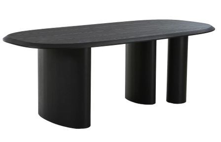Table à manger bois de frêne noir TIRANO 220 cm