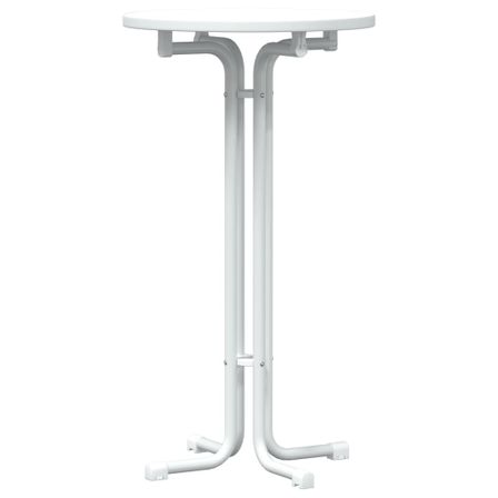 Table ronde haute en bois et Acier Kazo – 110 cm de Hauteur