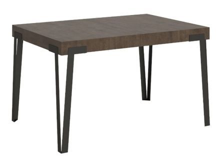 Table à manger extensible design avec pieds en métal anthracite Konta