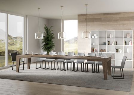 Table à manger extensible bois Naxo