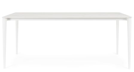 Table à manger grès cérame effet marbre TORZA