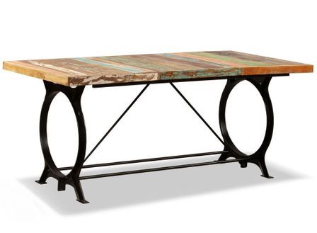 Table à manger industriel bois recyclé Zingo 180 cm