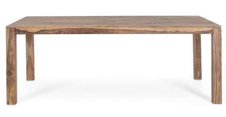 Table à manger KLAZIK en Bois de Sheesham naturel - Élégance naturelle et robustesse