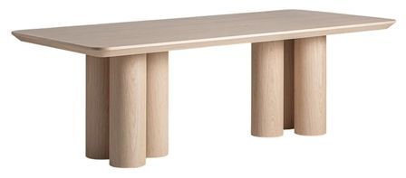 Table à manger rectangulaire en bois de chêne massif naturel KLOM