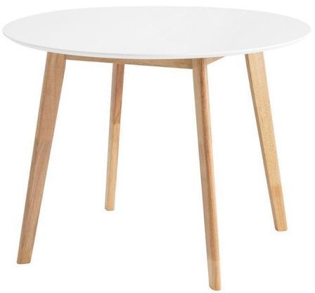 Table ronde Askin en bois 100 cm – Élégance naturelle pour votre salle à manger