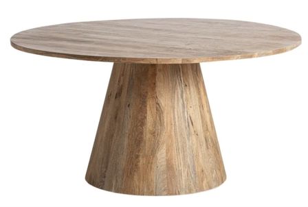 Table à manger ronde en bois massif naturel KEZA - L'authenticité sublimée