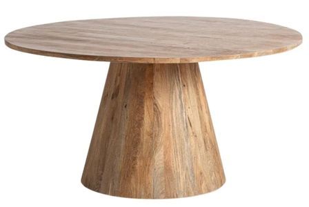 Table à manger ronde en bois massif naturel KEZA - L'authenticité sublimée