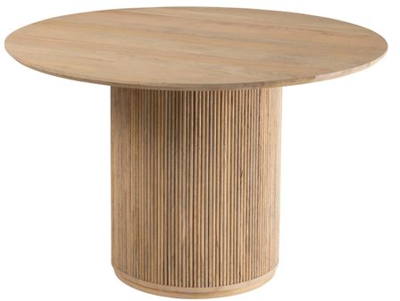 Table à manger ronde en bois massif VINCENT Ø120 cm