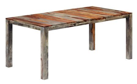 Table à manger sesham massif gris Ralub 180 cm