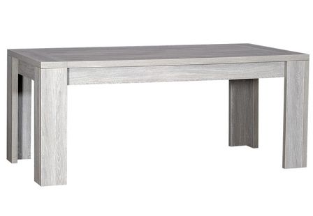 Table à rallonge bois chêne cérusé gris Kathy 180/260 cm