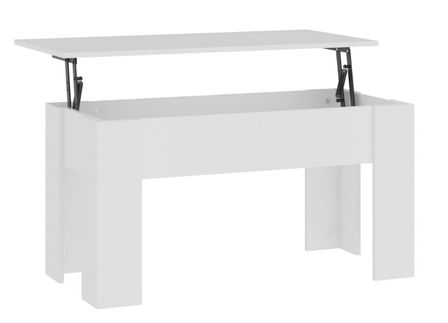 Table basse Blanc 101x49x52 cm Bois d'ingénierie