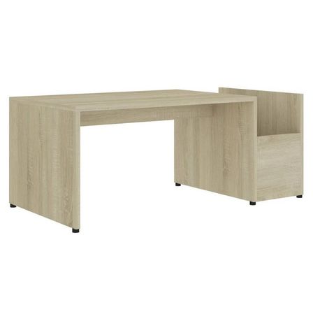 Table basse bois chêne sonoma Tessia 90 cm