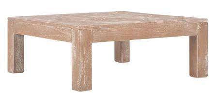 Table basse carrée bois et pin massif clair Steevie