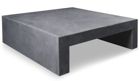 Table basse carrée effet béton Gris foncé Mark