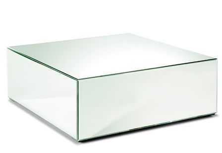 Table basse design carrée en miroir ZIKON - 80 cm