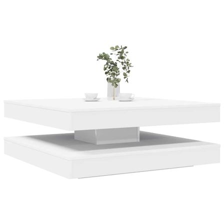Table basse carrée rotative à 360 degrés Italo 90 cm – Moderne et pratique