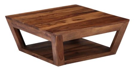 Table basse carrée sesham massif foncé Malib