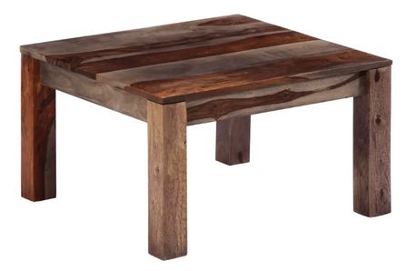 Table basse carrée sesham massif foncé Mika