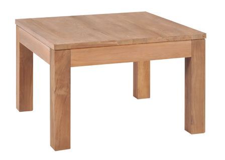 Table basse carrée teck massif clair Jarko 2