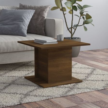 Table basse chêne marron 55,5x55,5x40 cm bois d'ingénierie
