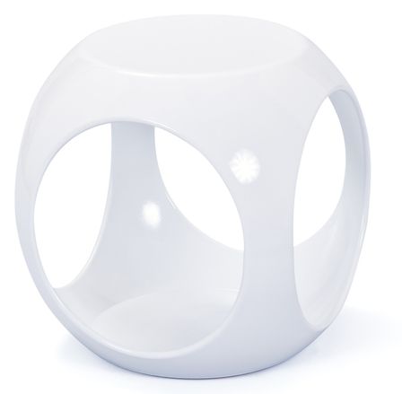 Table basse d'appoint laquée blanc Mira