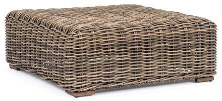 Table basse de jardin carré en aluminium et fibres Cora L 83 cm