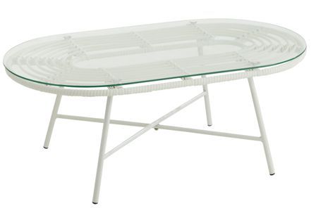 Table basse de jardin ovale VENTURA – Élégance extérieure et robustesse intemporelle
