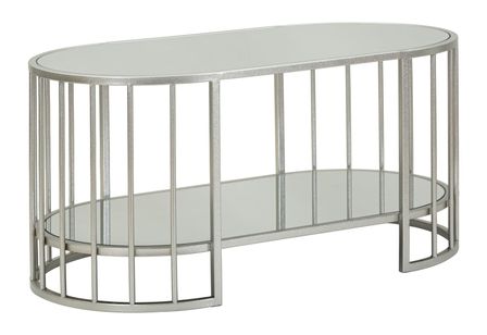 Table basse effet marbre avec structure argentée Smirne