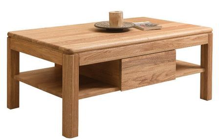 Table basse en chêne massif Velida 105 cm