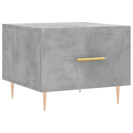 Table basse gris béton 50x50x40 cm bois d'ingénierie