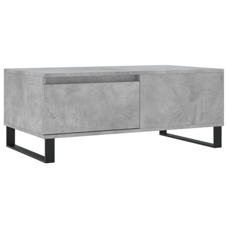 Table basse Gris béton 90x50x36,5 cm Bois d'ingénierie