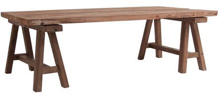 Table basse industrielle pin massif clair et foncé Eliona