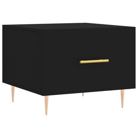 Table basse Noir 50x50x40 cm Bois d'ingénierie