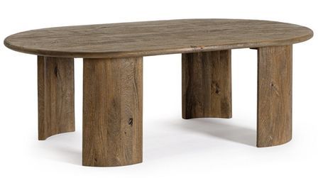 Table basse ovale en bois de manguier ORINDA 130 cm