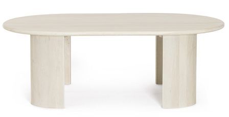 Table basse ovale en bois de manguier ORINDA 130 cm