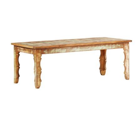 Table basse rectangulaire bois massif recyclé clair Zingo L 110 cm