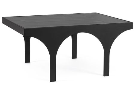 Table basse rectangulaire design acier anthracite VERCAL – Sobriété géométrique
