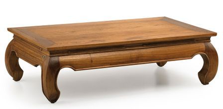Table basse rectangulaire en bois massif de Mindy Kastar 125 cm
