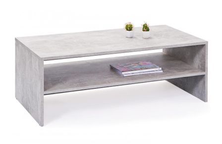 Table basse rectangulaire mélaminé effet béton Bonnie 115 cm