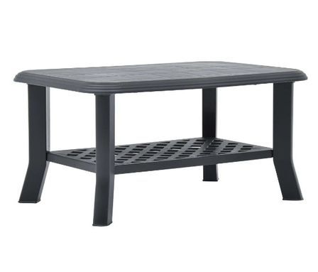 Table basse rectangulaire plastique anthracite Manu