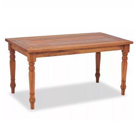 Table basse rectangulaire teck massif foncé Avita