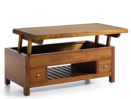Table basse relevable en bois massif de Mindy marron SOKY