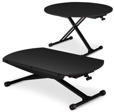 Table basse relevable et extensible noir mat Sharon