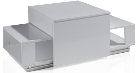 Table basse relevable Laquée Gris perle Optima