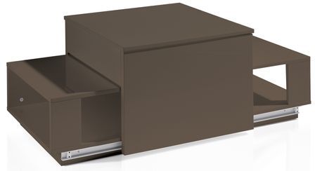 Table basse relevable Laquée Marron Optima