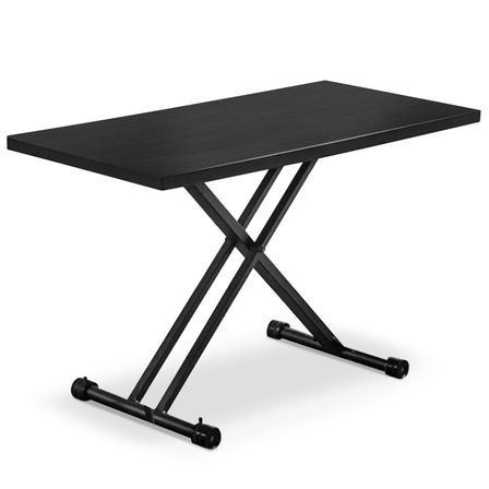 Table basse relevable noir mat Markus L 120 x P 60 x H 38/75 cm