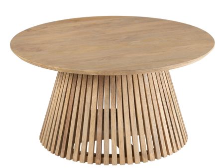 Table basse ronde en bois massif VINCENT Ø90 cm