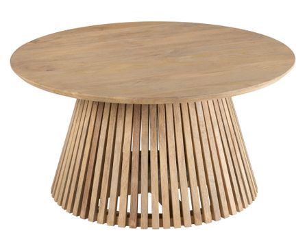 Table basse ronde en bois massif VINCENT Ø90 cm