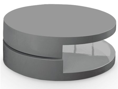 Table basse ronde laquée pivotante Gris Gloos