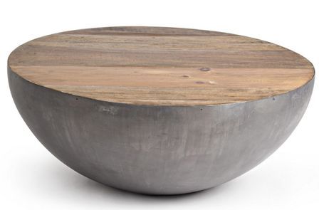 Table basse ronde style industriel LARA